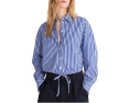 Рубашка на пуговицах Madewell с кулиской из поплина French Blue