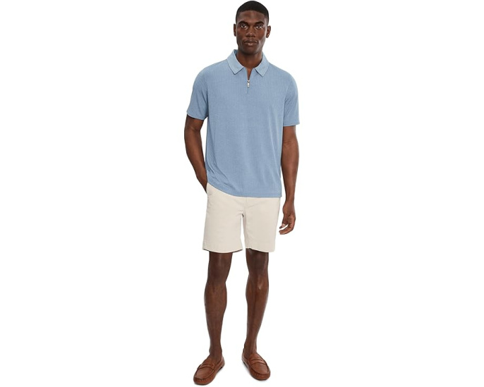 Поло Johnston & Murphy Finn Ribbed Zip на молнии с ребристым эффектом