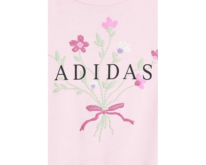 Комплект футболка и штаны Adidas с принтом для малышей Розовый