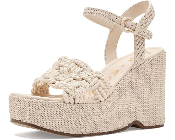 Босоножки-клинья Jackie с плетеным верхом и регулируемым ремешком Circus NY by Sam Edelman
