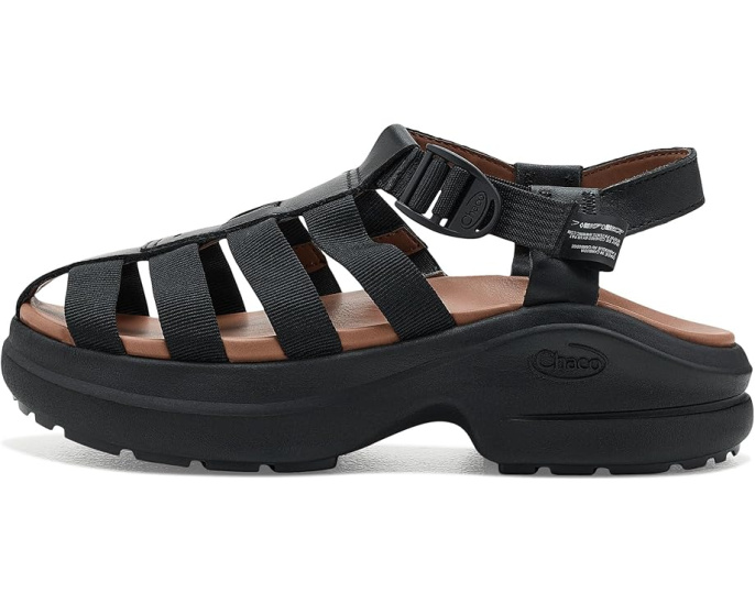 Сандалии Chaco Cushform Fisherman на платформе с кожаным верхом