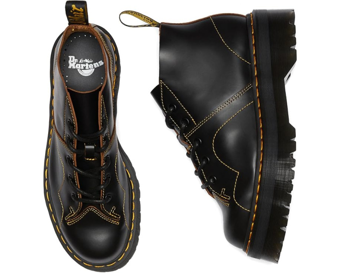 Ботинки Dr. Martens Church Quad на платформе с кожаным верхом