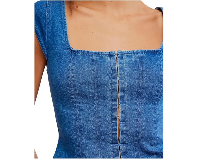 Топ корсет Free People Marilyn Denim Corset из денима