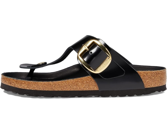 Сандалии Birkenstock Gizeh Big Buckle T-strap с пробковой стелькой
