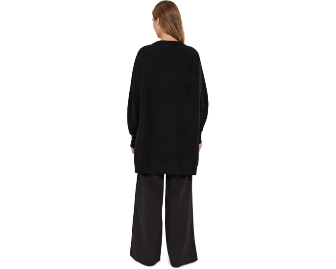 Fine Felted Wool Crew Neck Cardigan