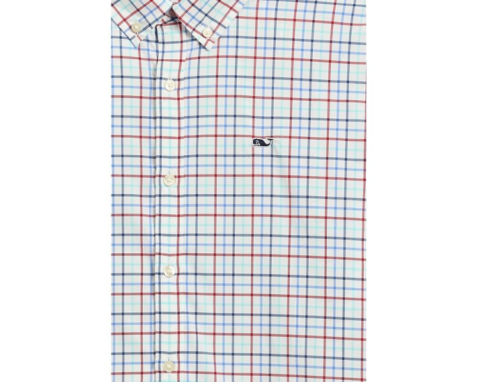 Детская рубашка Vineyard Vines Bomb Pop Tattersall из легкой ткани