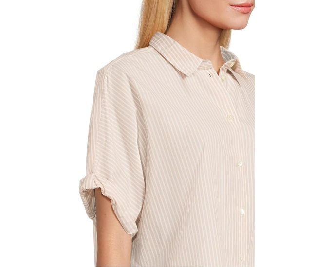 Рубашка Striped Boxy Button Down от Lilla P свободного кроя