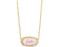 Кулон Kendra Scott Elisa Pave Frame на короткой цепочке с ракушкой
