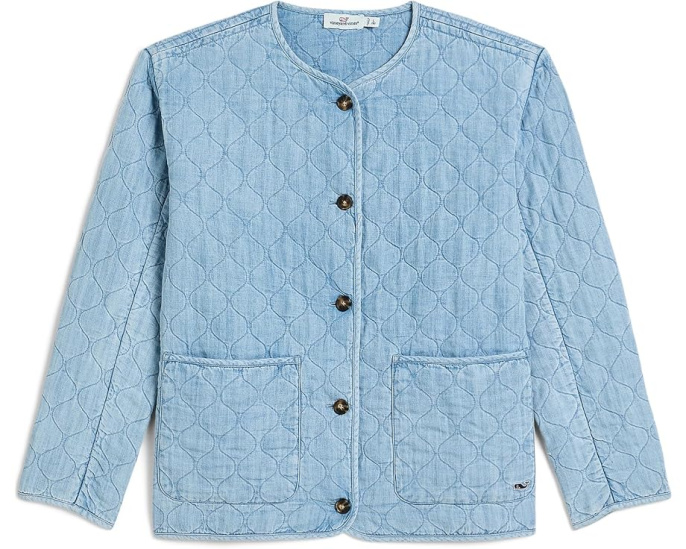 Детская стеганая куртка Vineyard Vines chambray