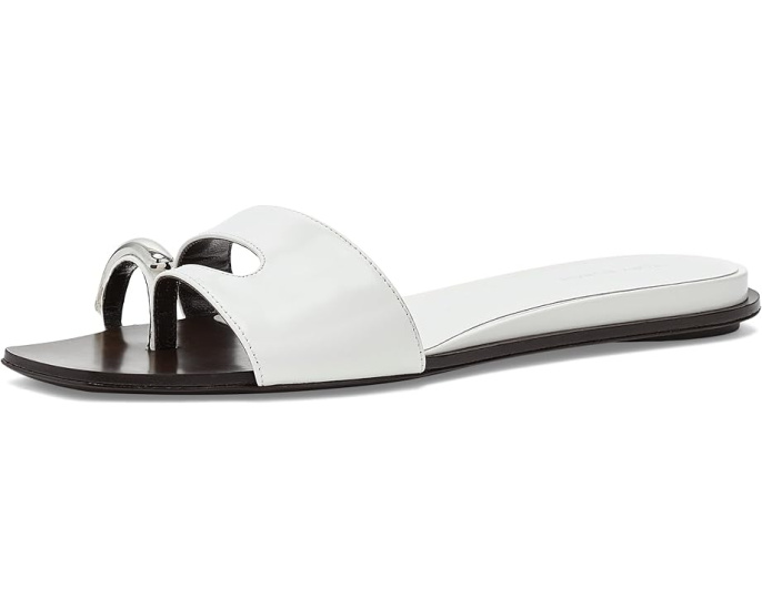 Сандалии Tory Burch Romy Slides на плоской подошве из кожи