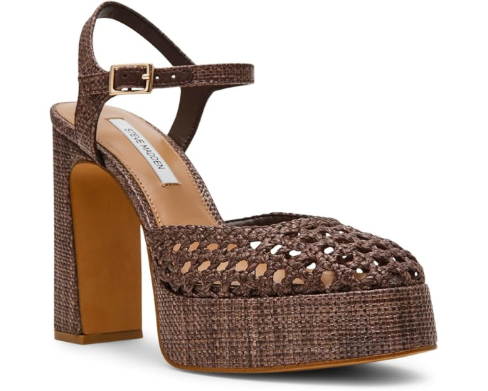 Босоножки Steve Madden Lexie на платформе с плетеным верхом из рафии