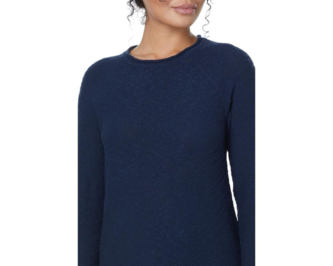 Свитер L.L.Bean Midweight Cotton Slub с воротником-стойкой и длинным рукавом