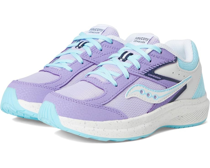 Детские кроссовки Saucony Cohesion KDZ с верхом из кожи и сетки