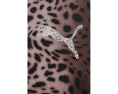 Приталенная футболка PUMA Essentials Graphics Leo Luxe с леопардовым принтом и стразами