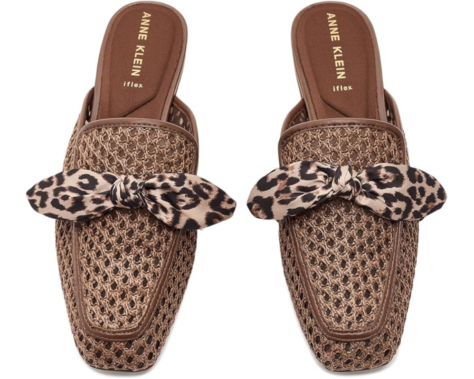 Anne Klein Мюли Avery с леопардовым принтом