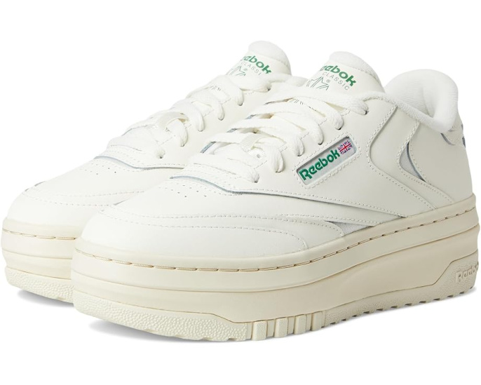 Reebok белые классические кроссовки Club C Extra на платформе