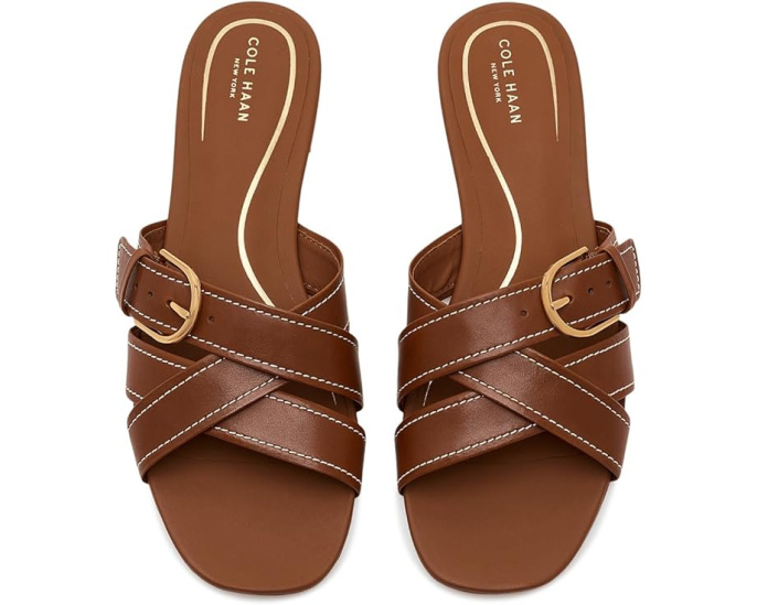 Сандалии Cole Haan Velma Buckle Slide с квадратным носком