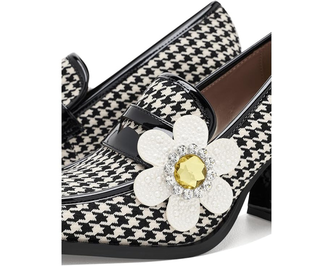 Туфли Casandra от Betsey Johnn в клетку с цветком