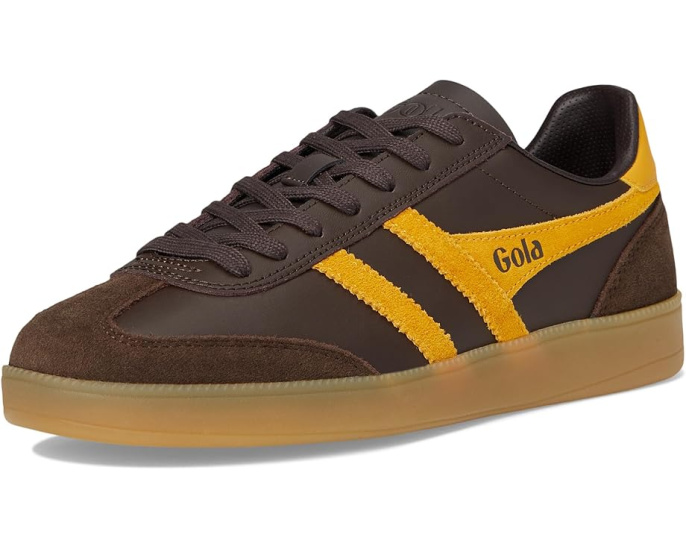 Кожаные кроссовки Gola Viper Leather с темной подошвой