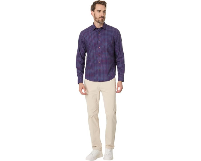 Рубашка UNTUCKit Knight из 100% хлопка темно-красная