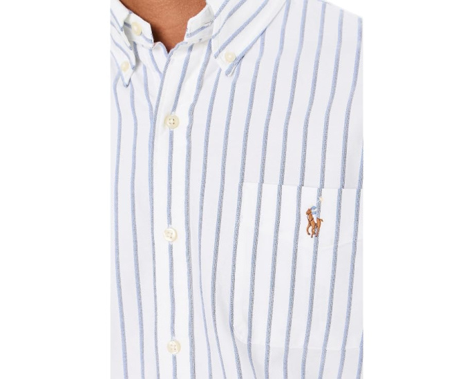 Оксфордская рубашка Polo Ralph Lauren Classic Fit в полоску