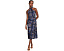 Floral Tie Neck Halter Cocktail Dress