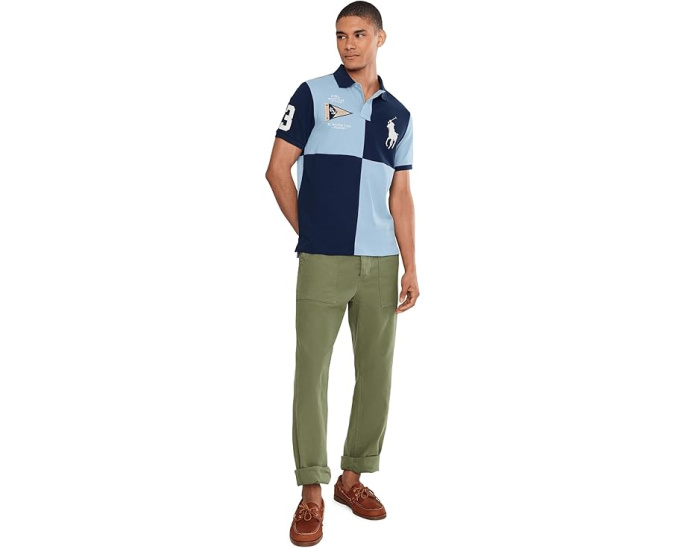 Поло Polo Ralph Lauren Custom Slim Fit Big Pony сетчатое с большим пони