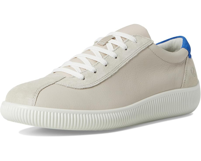 Кроссовки ECCO Soft Zero Lace Up из зерненой кожи с полиуретановой подошвой