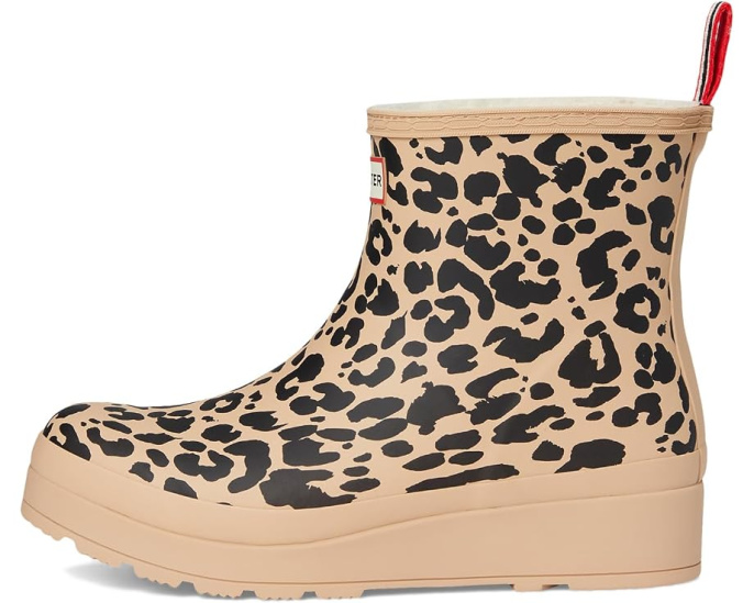 Утепленные короткие сапоги Play Short Insulated от Hunter цвет Medium Natural Leopard