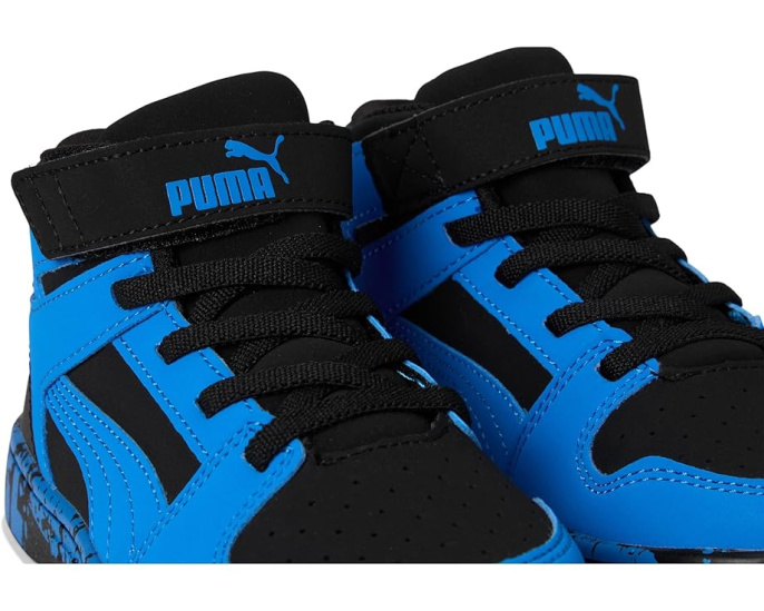 Кроссовки PUMA Kids Rebound Layup Mid на липучках с промежуточной подошвой EVA