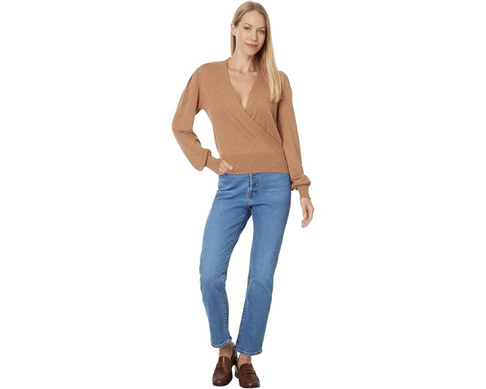Свитер Lilla P Long Sleeve Surplice с V-образным вырезом и перекрестным передом