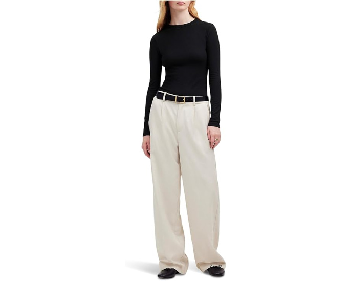 Свитер Madewell Modal Rib Long Sleeve Crewneck с ребристой вязкой