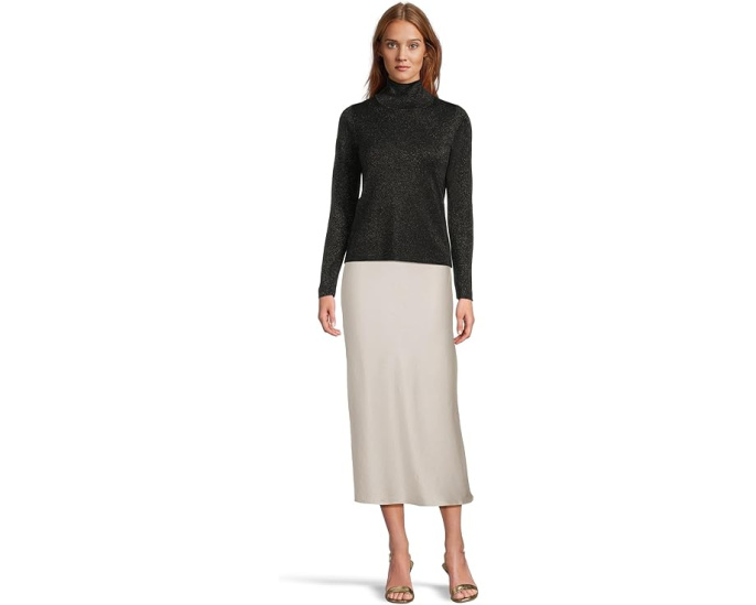 Свитер EILEEN FISHER из шерсти с люрексом и воротником-стойкой
