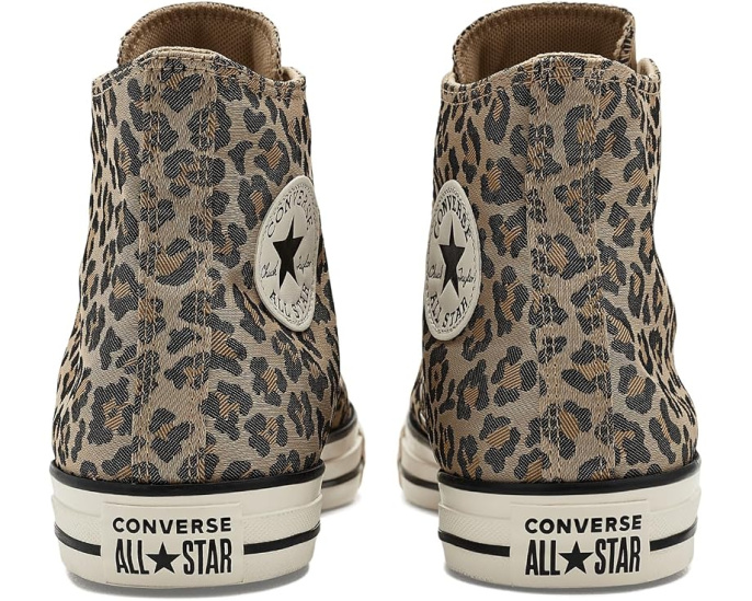 Кеды Converse Chuck Taylor All Star Leopard Jacquard с леопардовым принтом