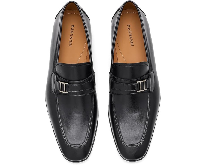 Черные лоферы Magnanni Tazz Side Bit с металлической вставкой