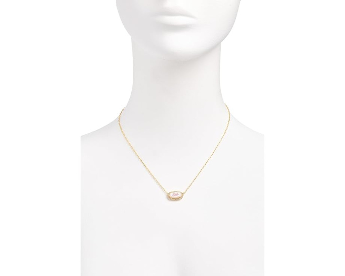 Кулон Kendra Scott Elisa Pave Frame на короткой цепочке с ракушкой
