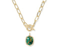 Kendra Scott колье-цепь Daphne Link And Chain с малахитом
