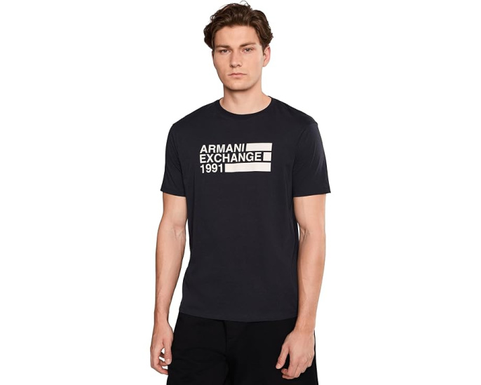 Футболка Armani Exchange slim из джерси с блок-логотипом