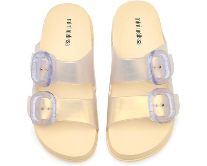 Шлепанцы Cozy Slides для детей коллекция Mini Melissa жемчужно-желтые