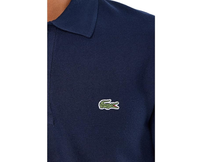 Lacoste хлопковый трикотажный поло Classic Fit Navy Blue
