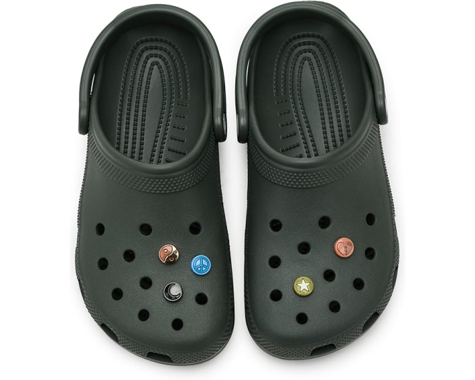 Набор украшений Jibbitz для обуви Crocs с блестками и стразами