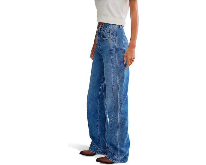 Джинсы Free People Stick Around Slim Curve свободные