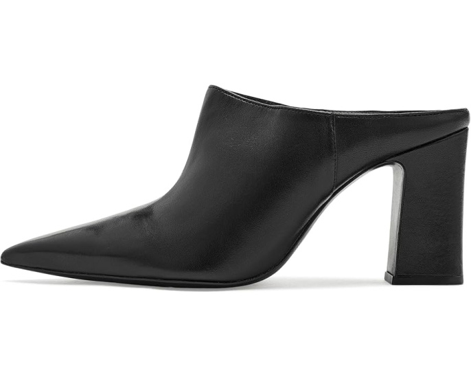 Босоножки Schutz Eleanor Mule на каблуке из кожи черные