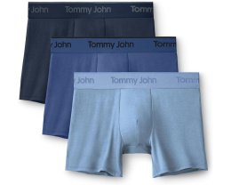 Tommy John Second Skin Modal 4 дюйма (10.16 см) боксеры 3 шт из роскошной ткани
