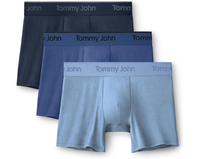 Tommy John Second Skin Modal 4 дюйма (10.16 см) боксеры 3 шт из роскошной ткани