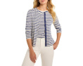 Кардиган NIC+ZOE Striped Snap Front с полосками и планкой контрастного цвета
