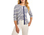 Кардиган NIC+ZOE Striped Snap Front с полосками и планкой контрастного цвета
