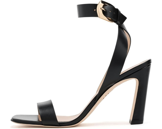 Сандалии Stuart Weitzman Sai Sandals 85 с квадратным носком и каблуком