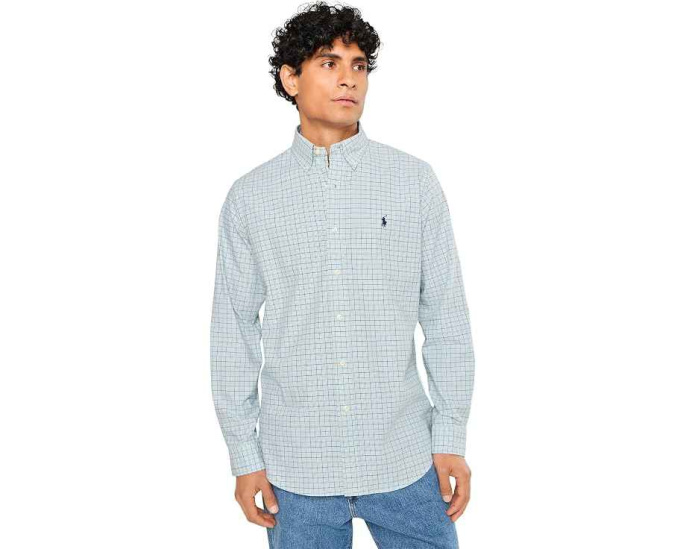 Polo Ralph Lauren классическая рубашка-поло в клетку Green Blue Multi