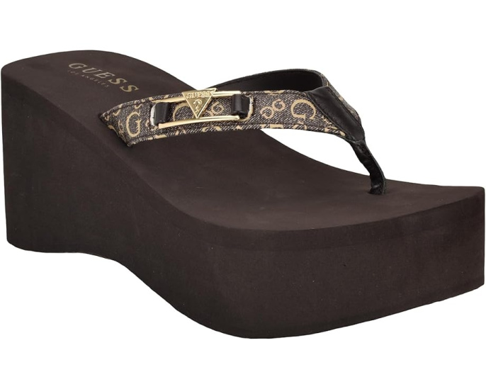 Шлепанцы Ridges на легком клине из ЭВА от GUESS